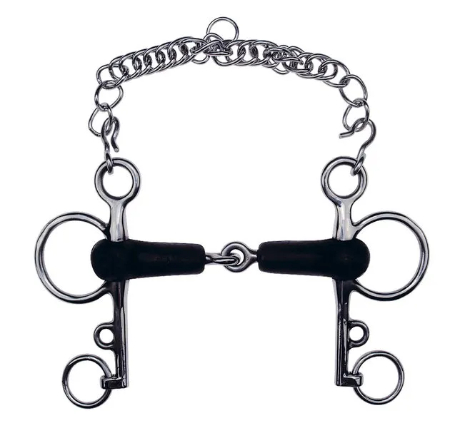 Top Vente FEELING – Mors Pelham Bris Caoutchouc Branches Courtes 115 MM