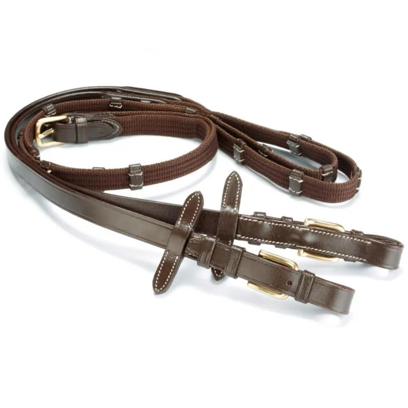 Seulement Aujourdhui DASLO – Rnes en toile sangle et cuir 9 Arrtoirs 16 MM NOIR