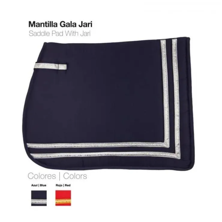Prix Rduit Tapis de Gala pour Parade Equestre en Coton Matelass avec Galons, ZALDI ROUGE/OR