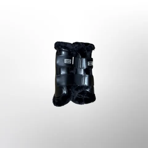 Gutres dressage antrieurs avec fourrure – Equico – Noir – Cheval – Full (L) Satisfait Ou Rembours