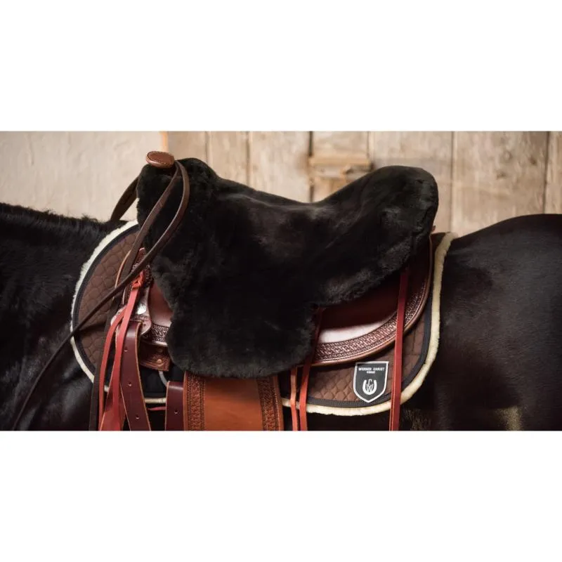 Bon Plan WERNER CHRIST – Dessus de Selle en Mouton Vritable pour Selle Western BRUN en Stock