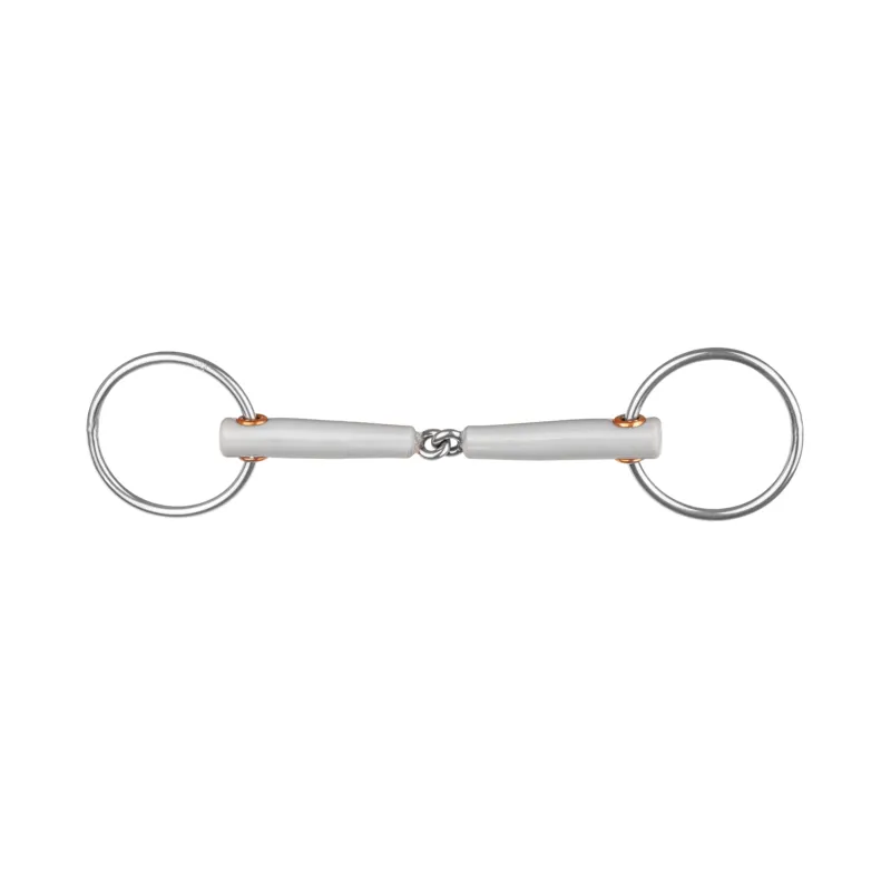 Haute Qualit BERIS – Mors de Bride fin 15 MM en plastique doux anneaux 6 CM 125 MM