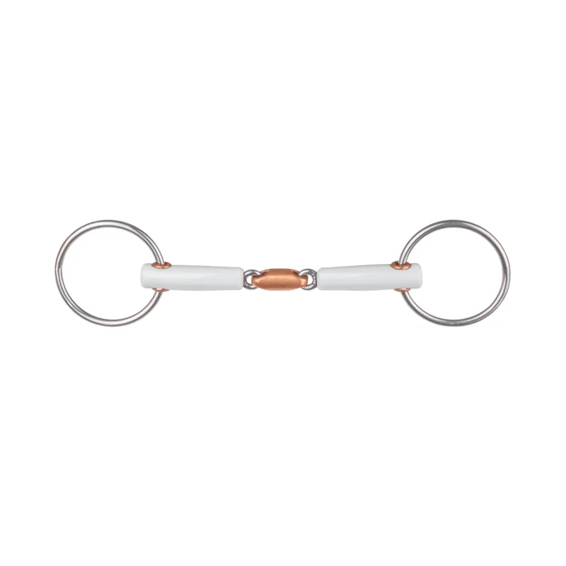 BERIS – Mors de Bride double brisure fin en plastique doux anneaux 6 CM 125 MM Quantit Limite