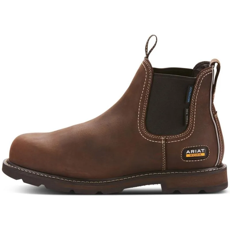 Meilleur Prix ARIAT – Boots de scurit cuir nubuck Groundbreaker Pull-On H2O 41 FR