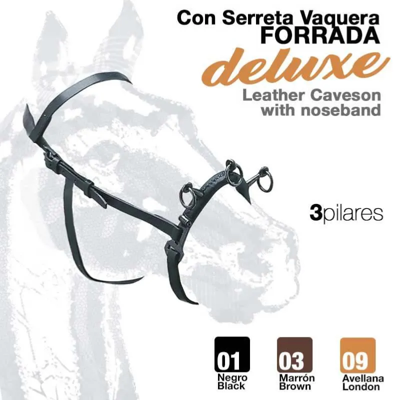 ZALDI – Caveon serreta portugais 3 anneaux avec montants NOIR Commander Vite
