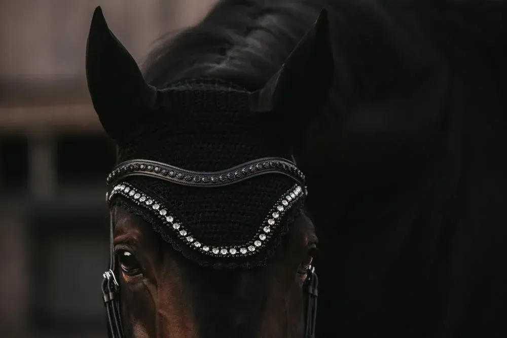 Produit De Marque Frontal en V Swarovski Noir New English Collection by Dy'on - Cheval - Noir