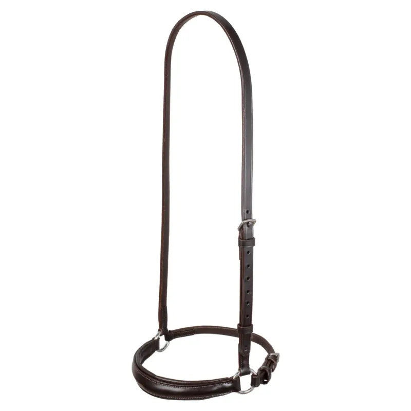 Promotion Bride avec muserolle style allemand Equestro - Cheval - Marron fonc