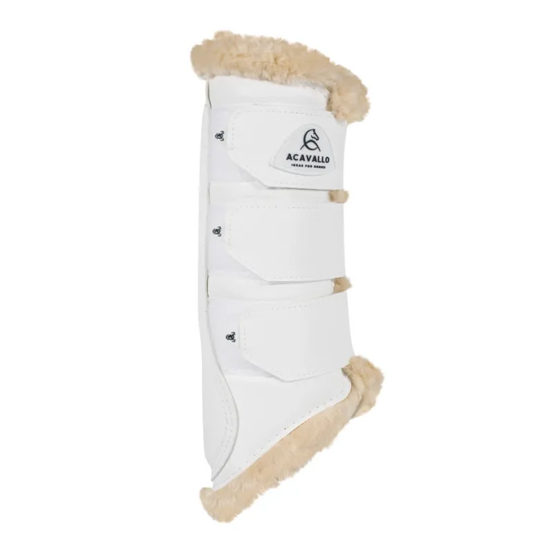 Bon March Gutres arrire en cuir synthtique avec triple velcro Acavallo - S - Blanc