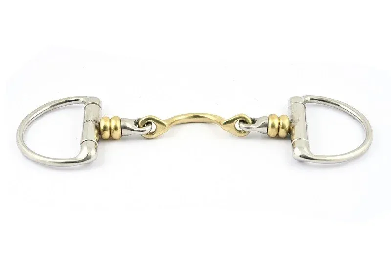 Satisfait Ou Rembours Mors olives Jump'In double brisure rouleaux avec passage de langue - 135 mm