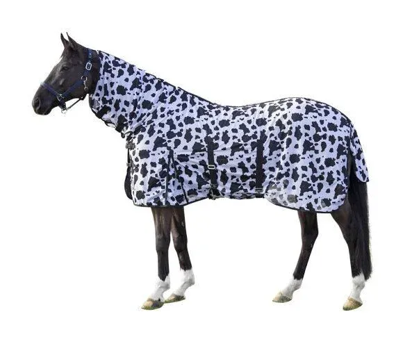 Couverture anti-mouches Cow HKM - 155 cm - Noir / blanc Nouvel Arrivage