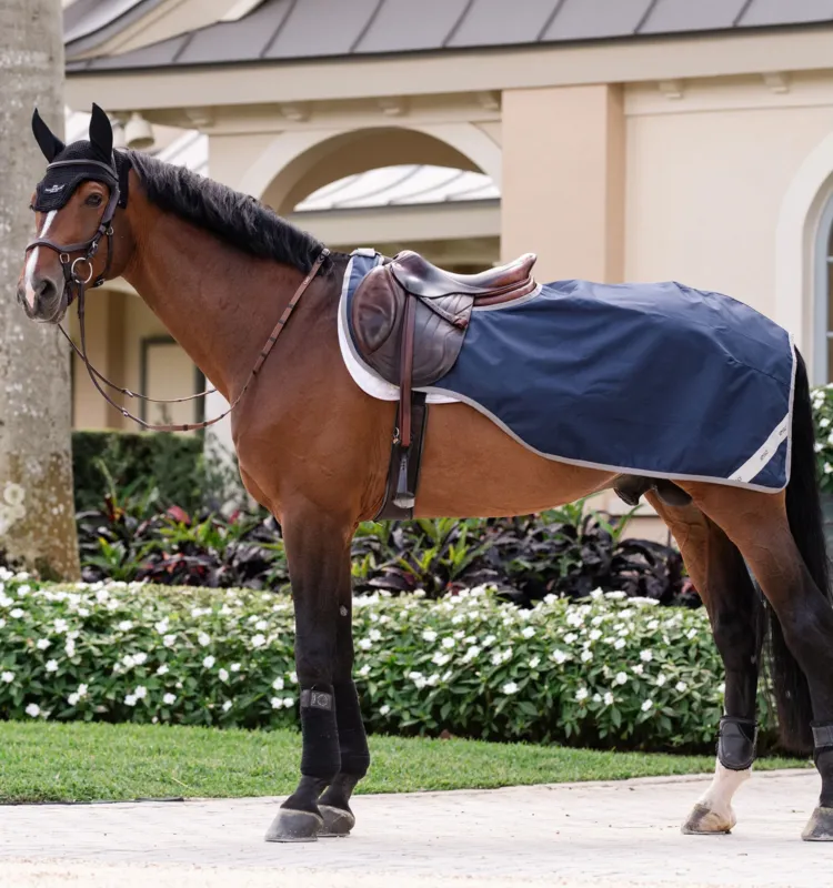 Couvre-reins Horseware Amigo Ripstop - XL - Marine / gris titanium Vente Flash