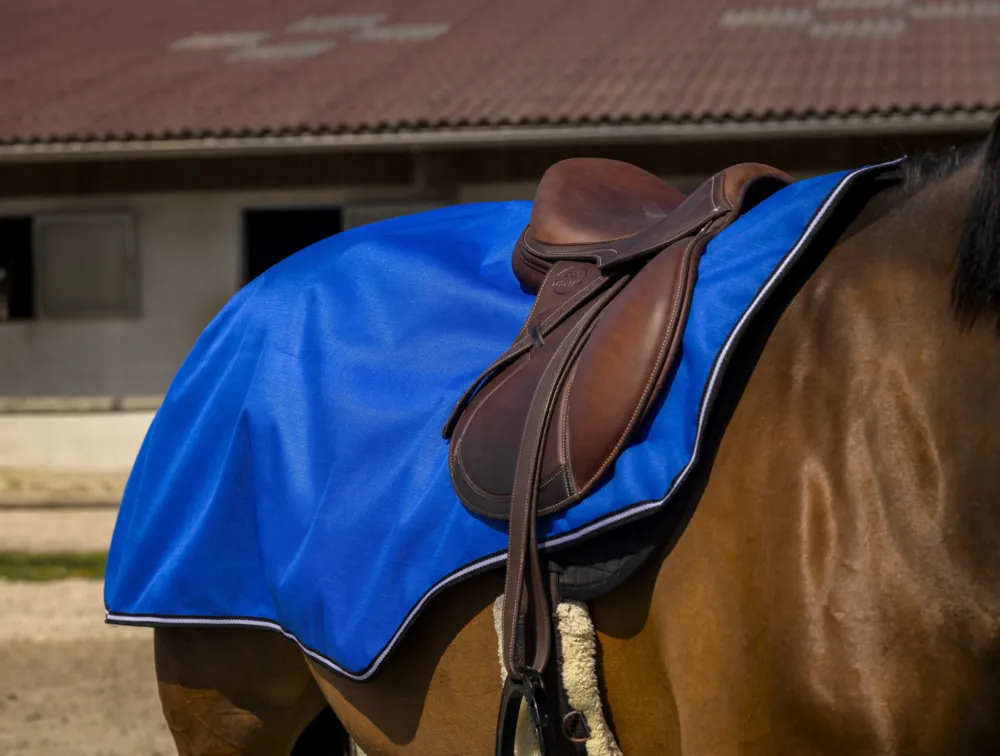 Couvre-reins Equithme Tyrex Aisance 1200D - 125 cm - Bleu roi Soldes