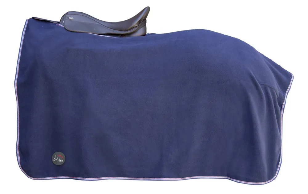 Couvre reins polaire avec Velcro HKM - 125 cm - Bleu Paiement Scuris