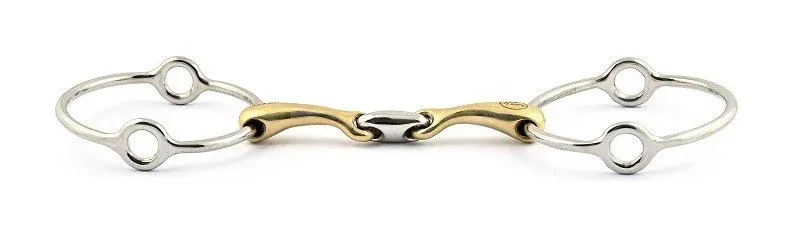 Nouvelle Collection Mors releveur Jump'In grands anneaux double brisure bloqu - 125 mm