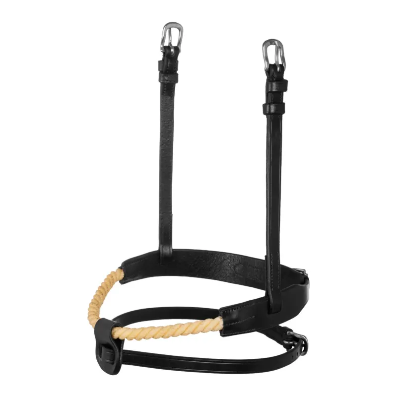 Muserolle combine en corde Acavallo - Cob - Noir Nouveaut