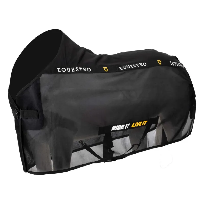 Nouvel Arrivage Couverture anti-mouches en maille collection Scuderia Equestro - 165 cm - Noir