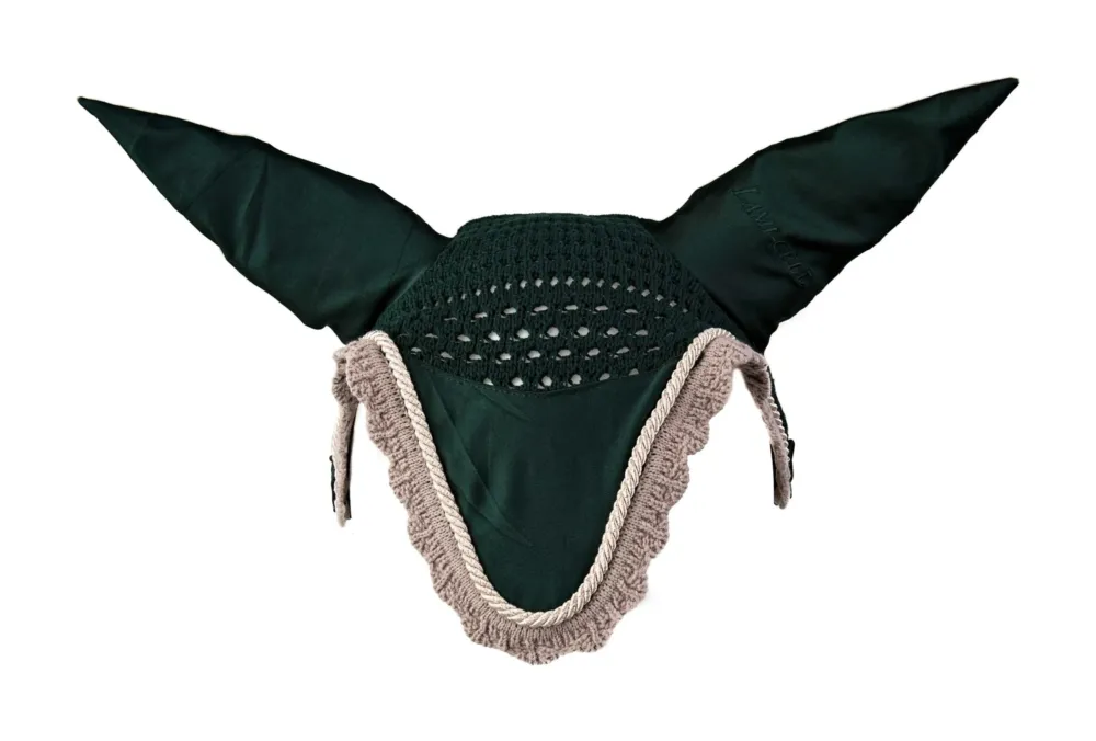 Affaire  Saisir Bonnet chasse-mouches Lami-Cell Elegance – Cheval – Vert fonc / champagne