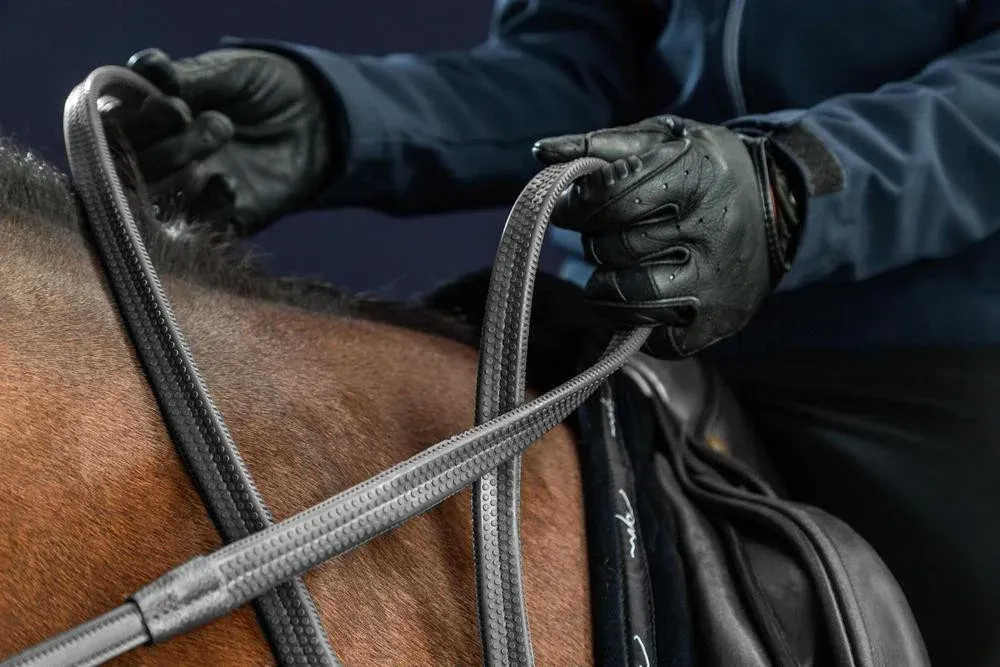 Prix Choc Rnes Caoutchouc 5/8 New English Collection by Dy'on - Grand cheval - Noir
