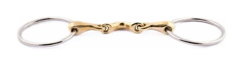 Promotion Saisonnire Mors 2 anneaux 70 mm Jump'In double brisure et passage de langue - 125 mm