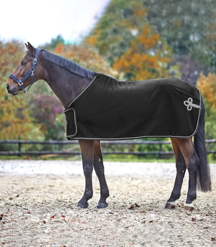 Couverture Sponsor polaire Waldhausen - 135 cm - Noir / argent Achat Immdiat