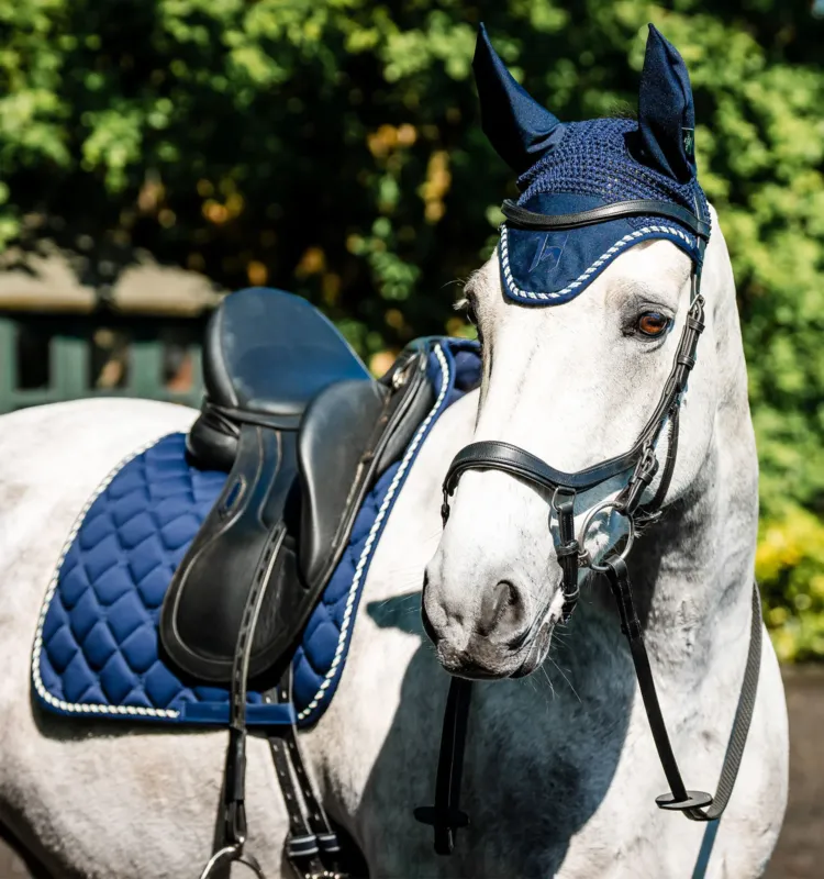 Bonnet anti-mouches Horseware Newmarket - Cheval - Marine witney Petit Prix