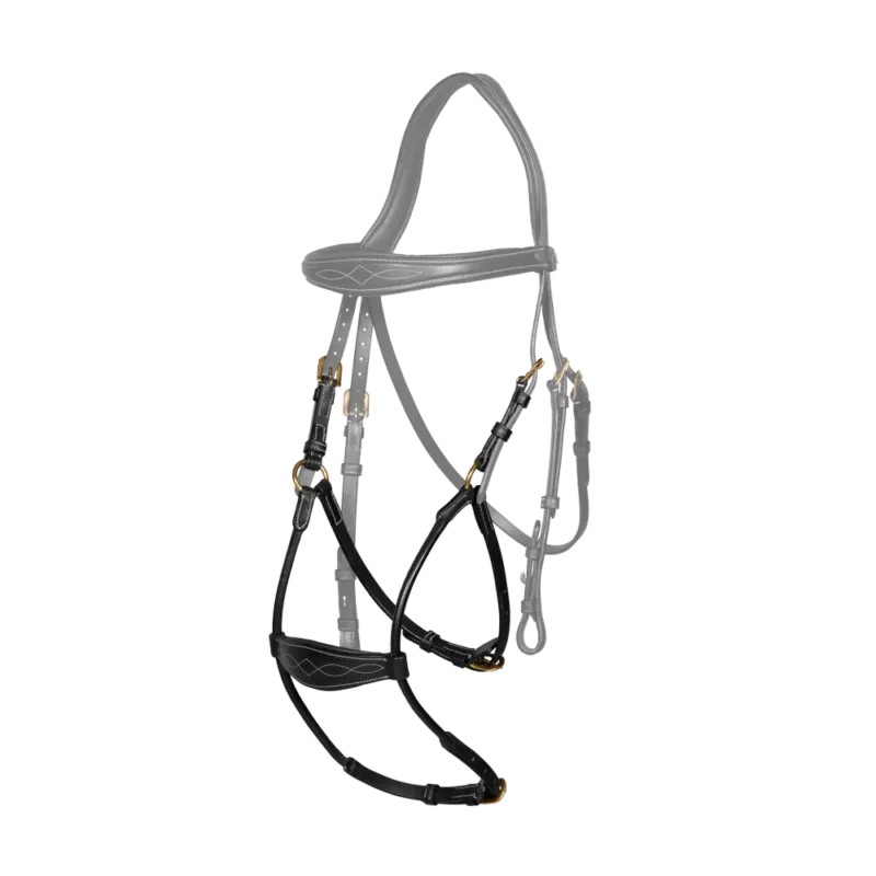 Top Vente Muserolle Hybride Dy'on D Collection - Poney - Noir