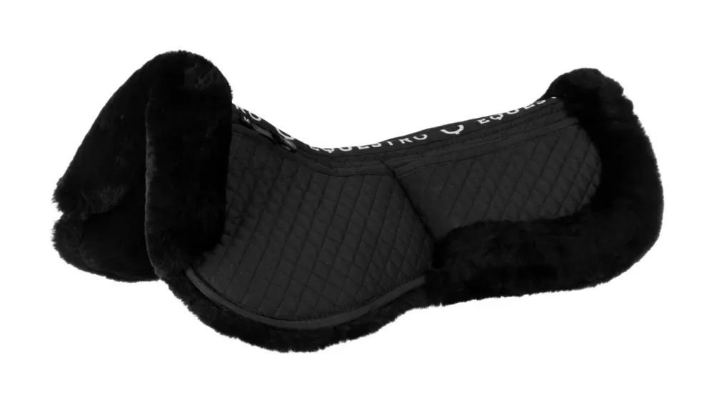 Achetez Aujourdhui Amortisseur en coton avec poches et mouton Equestro – Noir / noir