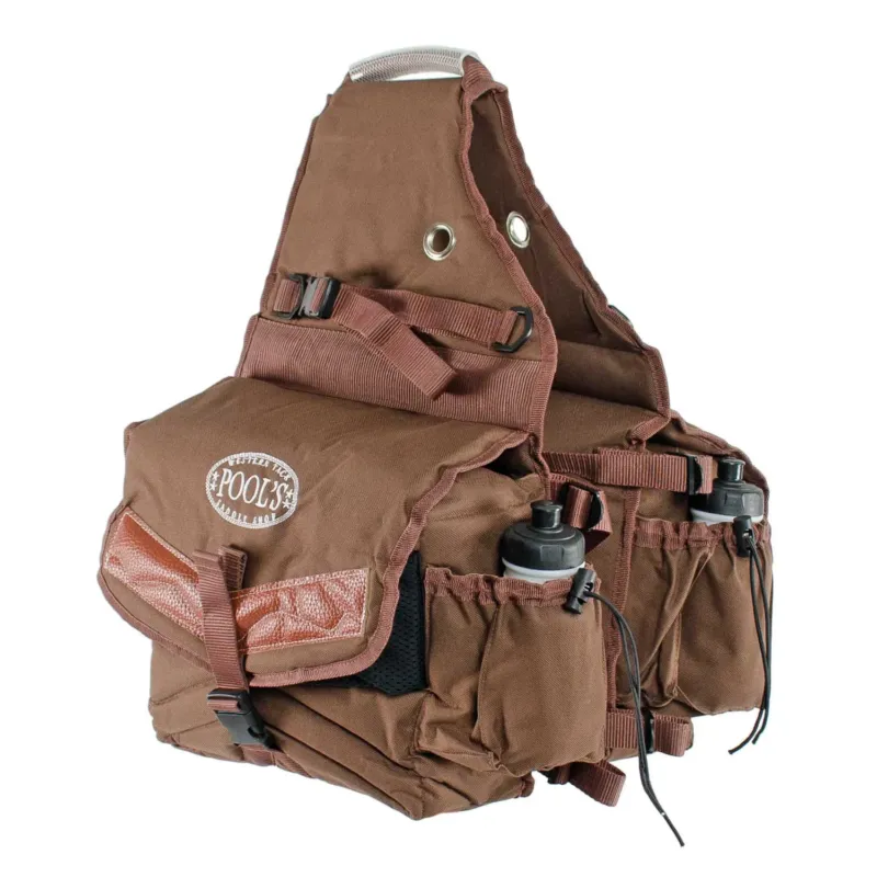 Promotion Saisonnire Sacoche de selle arrire rembourre 2 poches Pool's - Marron fonc