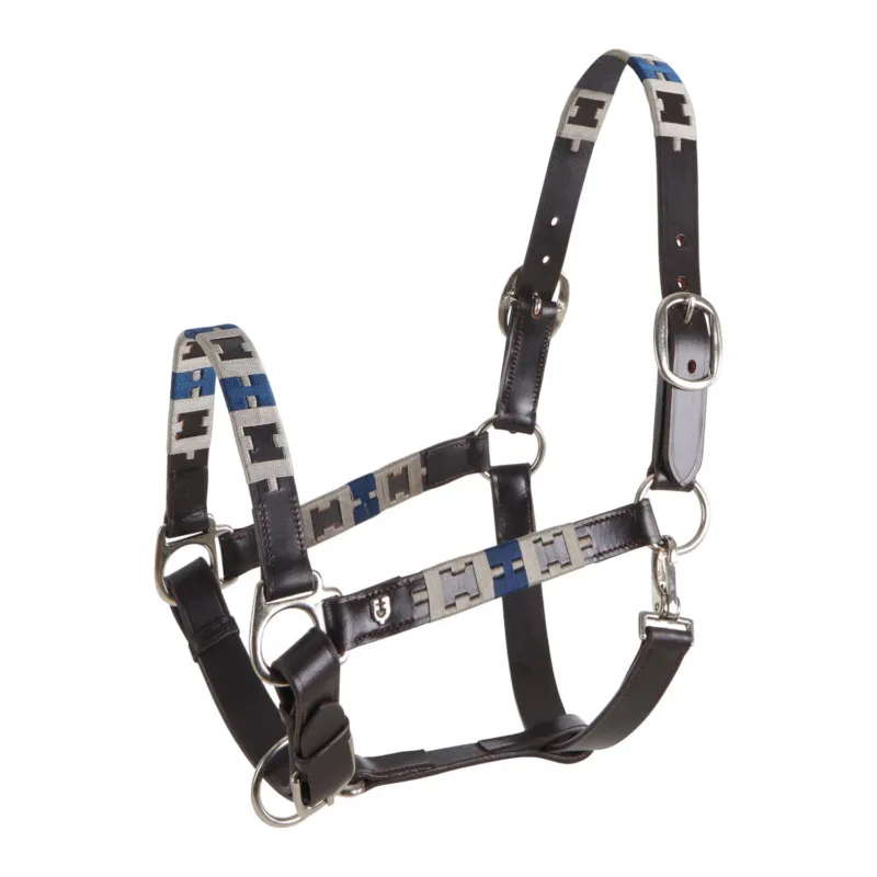 Rduction Licol en cuir avec motif gomtrique Polo Equestro - Cob - Marron fonc