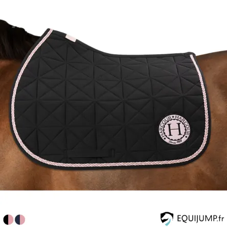 Tapis de Selle Suze Harcour – NOIR/ROSE – CHEVAL/FULL – OBSTACLE Acheter Direct