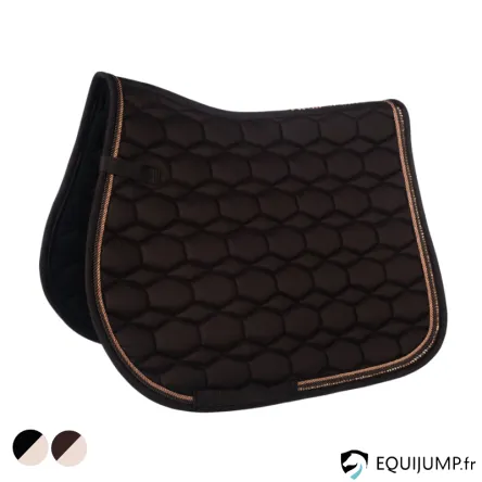 Achat Immdiat Tapis de Selle Rosegold Glamour HKM - BRUN/OR ROSE - PONEY - OBSTACLE