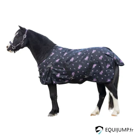 Commander Maintenant Couverture 100g Impermable Lize Licorne QHP - NOIR/VIOLET - 135CM