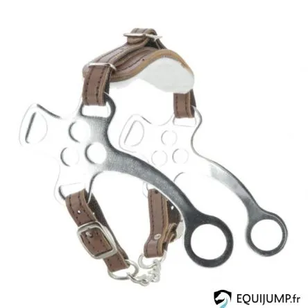 Top Vente Hackamore Metalab Acier Chrom - PONEY - BRUN