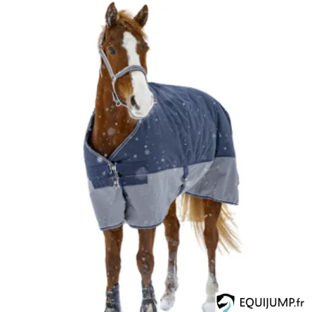 Couverture 450g Tyrex New 600D Equitheme - MARINE/GRIS - 150CM Acheter Direct