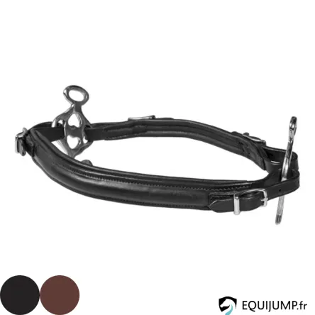 Achat Immdiat Muserolle + Gourmette Cuir De Hackamore Calli FRA (sans branches) – CHEVAL/FULL – NOIR