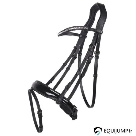 Bridon Orlando QHP - FINITION PAILLETTES NOIRES - CHEVAL/FULL - NOIR Rduction