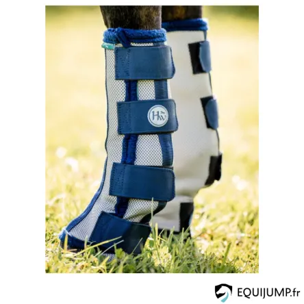 Gutres Anti-Mouches Horseware - SILVER / MARINE - PONEY Nouvel Arrivage