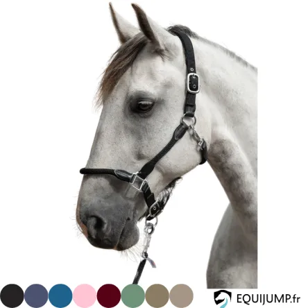 Licol Avec Corde Carlotta HKM - TAUPE - PONEY Achat Immdiat