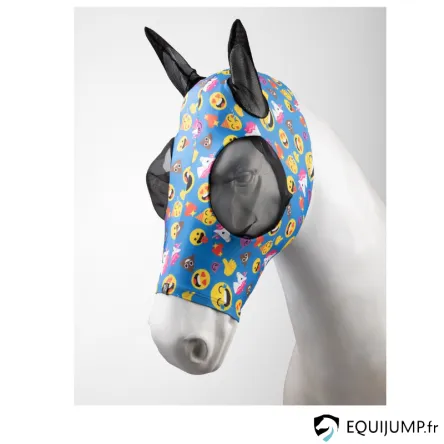 Masque Anti-Mouches HORZE Elastique Enfiler - EMOJI - CHEVAL/FULL Achat Immdiat