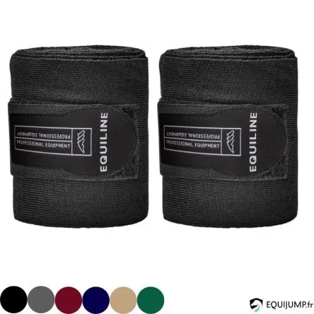 Bandes De Repos Equiline (Lot de 2) – NOIR – CHEVAL/FULL Acheter En Ligne