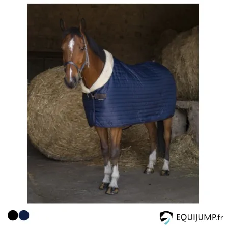 Couverture 150g Teddy Equithme - NOIR/BRUN - 135CM Achat Immdiat