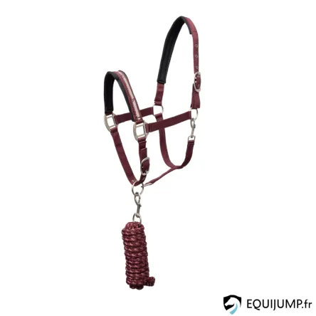 Licol et Longe Sophistication HORZE - BORDEAUX - CHEVAL/FULL Soldes