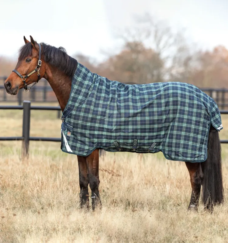 Couverture Horseware Rhino Wug Vari-Layer 250g 1000D - 140 cm - Vert carreaux / vert Prix Cass