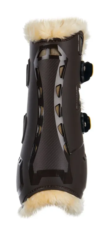 Gutres en polyurthane avec agneau synthtique Equestro - Cob - Marron Prix Cass