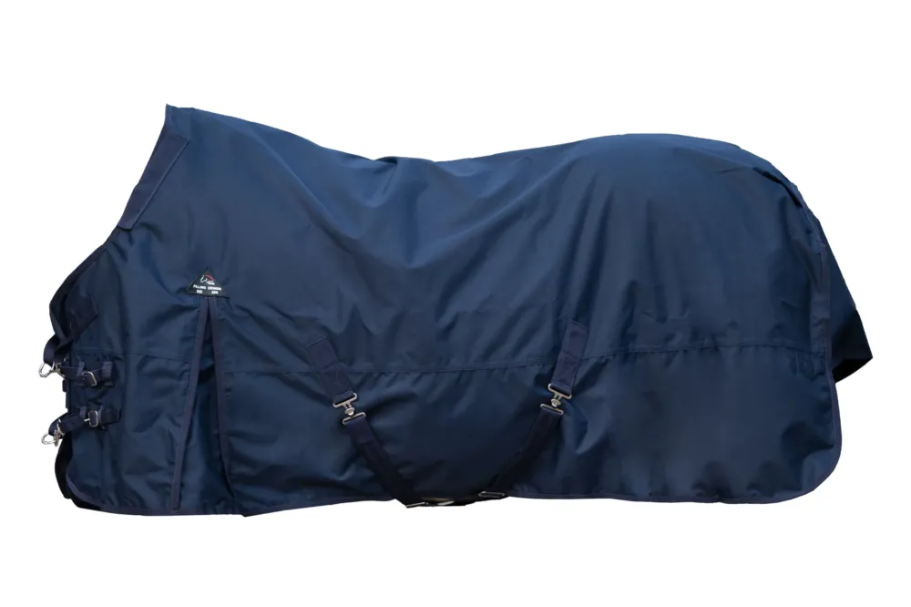 Bon March Couverture d'extrieur HKM Kombi 2 clip in systme 600D - 165 cm - Bleu fonc