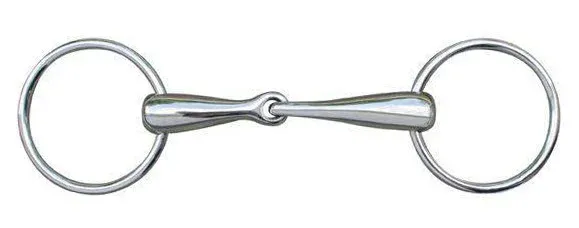 Mors 16 mm en inox massif HKM - 135 mm - Couleur indicative Authentique