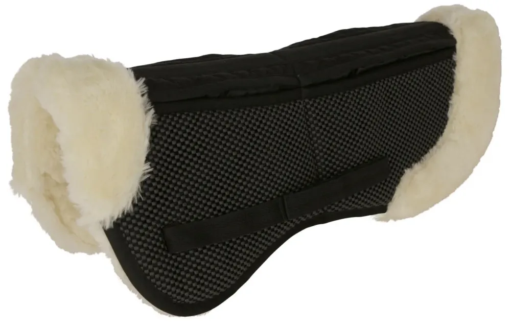 Amortisseur en fourrure synthtique AntiSlip Covalliero - Cheval - Noir Commande En Gros