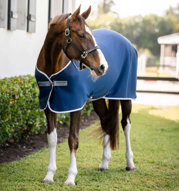 Chemise schante Horseware Amigo Jersey 0g - 145 cm - Marine / gris titane / argent Prix Bas