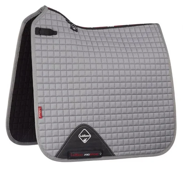 Meilleur Prix Tapis LeMieux dressage square - coton - L - Gris