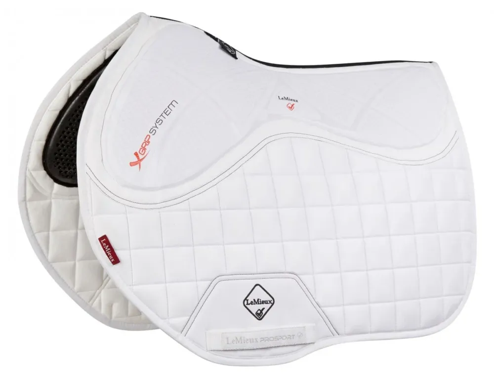 Tapis LeMieux X-Grip Twin Sided Euro Jump Square - L - Blanc Meilleur Prix